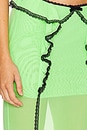 view 6 of 6 Lace Trim Ruffled Fishtail Skirt in Fluorescent Green