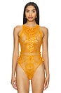 view 2 of 5 X Roomservice888 Super Bowknot Lace Bodysuit in Orange