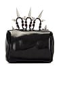 view 2 of 4 X Roomservice888 Rhinestone Brass Knuckles Leather Handbag in Black