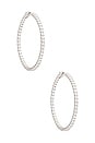 view 1 of 4 Kaylee Hoop in White & White Rhodium