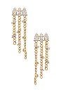 view 1 of 3 Chase Earring in White & Gold