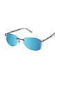 view 2 of 3 Voyager Sunglasses in Satin Chrome & Blue Water