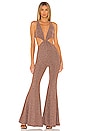 view 1 of 4 Nadia Jumpsuit in Metallic Bronze