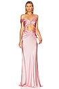 view 1 of 3 Tamika Gown in Bubblegum Pink