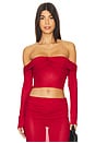 view 1 of 4 Charlotte Crop Top in Cherry