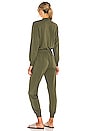 view 3 of 3 Dixie Baseball Jumpsuit in Dark Sage