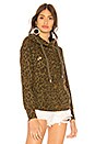 view 2 of 4 Lisse Hoodie in Green Leopard