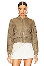 view 2 of 6 BOMBER CROPPED À GLISSIÈRE REYES in Army