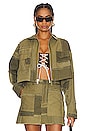 view 1 of 5 Mitchell Crop Coat in Army Patchwork