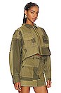 view 3 of 5 Mitchell Crop Coat in Army Patchwork