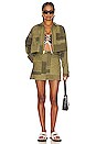 view 5 of 5 Mitchell Crop Coat in Army Patchwork