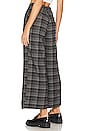 view 3 of 4 Santiago Mid Rise Wide Leg Pant in Brown Plaid