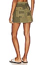 view 3 of 4 Dax Cargo Mini Skirt in Army Patchwork