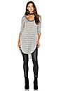 view 2 of 3 Kiya Top in Heather Grey & White