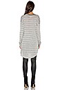 view 3 of 3 Kiya Top in Heather Grey & White