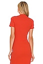 view 3 of 4 Watson Mock Neck Short Sleeve Top in Tangelo