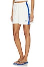 view 1 of 6 Stretch Knit Short in Ivory & Cobalt