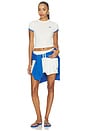view 6 of 6 Stretch Knit Short in Ivory & Cobalt