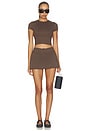 view 5 of 6 Matte Skort in Dark Sepia