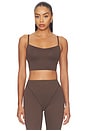 view 1 of 4 Matte Cami Bra in Dark Sepia