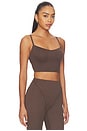 view 2 of 4 Matte Cami Bra in Dark Sepia