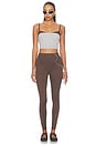 view 5 of 6 Matte Corset Leggings in Dark Sepia