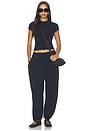 view 5 of 6 Stretch Knit Harem Pants in Obsidian