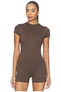 view 1 of 4 T-SHIRT MATTE BABY in Dark Sepia