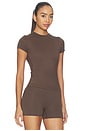 view 2 of 4 T-SHIRT MATTE BABY in Dark Sepia