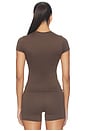 view 3 of 4 T-SHIRT MATTE BABY in Dark Sepia
