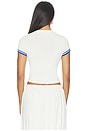 view 3 of 5 Stretch Knit Crop Crew in Ivory