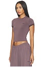 view 2 of 5 Stretch Knit Crop Crew in Resin