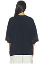 view 3 of 5 Stretch Knit V- Neck Top in Obsidian