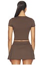 view 3 of 4 Matte Corset Crop Top in Dark Sepia