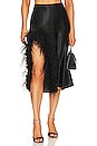 view 1 of 5 Laetitia Feather Midi Skirt in Black