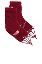 view 1 of 2 Crochet Midi Socks in Red