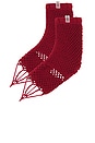 view 2 of 2 Crochet Midi Socks in Red