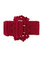 view 3 of 3 Crochet Belt With Embroidery Logo in Red