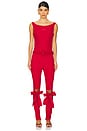 view 2 of 5 Jumpsuit With Embroidery Logo in Red