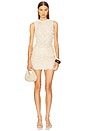 view 1 of 4 Crochet Floral Mini Dress in Off White