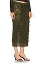 view 2 of 6 Crochet Floral Midi Skirt in Khaki