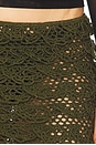 view 6 of 6 Crochet Floral Midi Skirt in Khaki