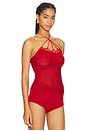 view 2 of 4 Crochet Halter Top in Red