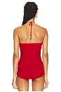 view 3 of 4 Crochet Halter Top in Red