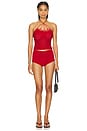 view 4 of 4 Crochet Halter Top in Red