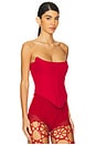 view 2 of 4 Corset With Bonning Details in Red