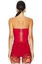 view 3 of 4 Corset With Bonning Details in Red
