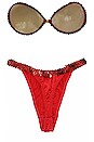view 2 of 6 Spangle Bra & Panties Set in Ruby