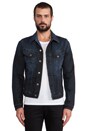 view 1 of 7 Perry Denim Jacket in Org. Black on Blue in Org. Black and Blue