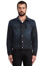 view 2 of 7 Perry Denim Jacket in Org. Black on Blue in Org. Black and Blue
